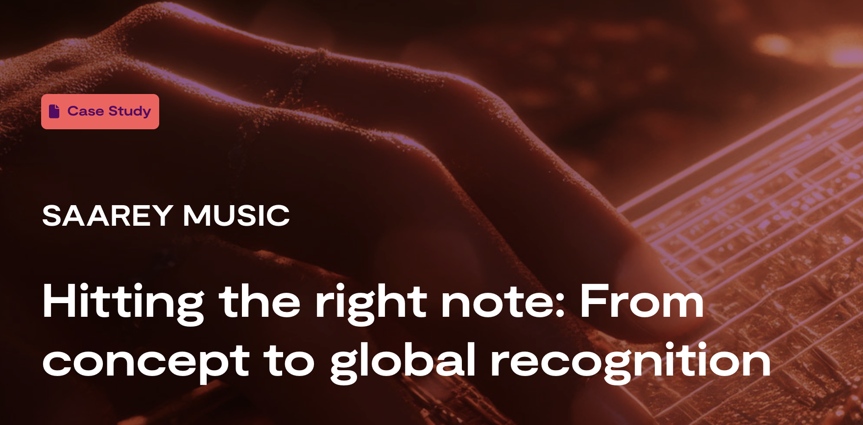 Saarey Music featured in Innovate UK — From concept to global recognition